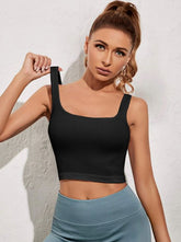 YOGA BASIC BREATHABLE RIB KNIT SPORTS TANK