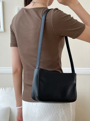 Square Neck Rib-Knit Tee