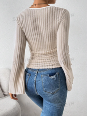 Women's Ribbed Long Sleeve T-Shirt