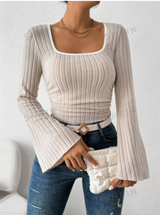 Women's Ribbed Long Sleeve T-Shirt