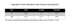 3 PACK SOLID SPORTS TANK TOP