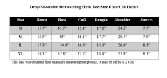 DROP SHOULDER DRAWSTRING HEM TEE