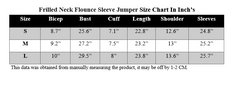 FRILLED NECK FLOUNCE SLEEVE TEE