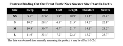 CONTRAST BINDING CUT OUT FRONT TURTLE NECK TEE