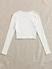 LETTUCE TRIM SOLID CROP TOP