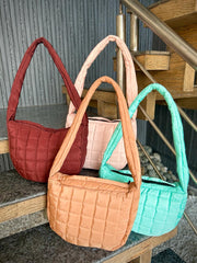 Korean Style Trendy Quilted Puffer Crossbody Bag