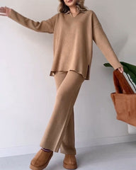 PIT STRIPE JACQUARD TWO PIECE SET