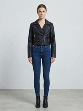 NOIR CROPPED BIKER JACKET