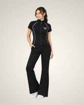 WOMEN’S BLACK SPORTS TRACKSUIT SET | GYM WEAR