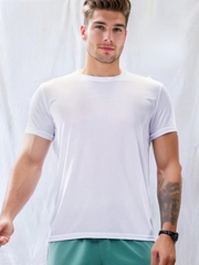 MEN'S FITNESS SPORTS CASUAL SLIM FIT GYM T-SHIRT