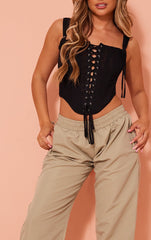 LOW RISE SHELL TOGGLE WAIST CUFFED CARGO'S