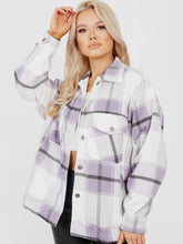 PLUS LILAC CHECKED POCKET FRONT SHACKET