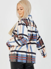 PLUS NUDE CHECKED POCKET FRONT SHACKET