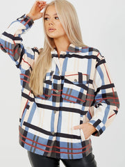 PLUS NUDE CHECKED POCKET FRONT SHACKET