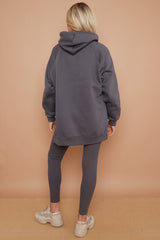 OVERSIZED SPLIT SIDES HOODIE AND LEGGINGS SUIT