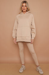 OVERSIZED SPLIT SIDES HOODIE AND LEGGINGS SUIT