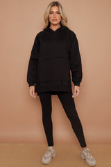 OVERSIZED SPLIT SIDES HOODIE AND LEGGINGS SUIT