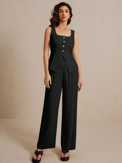 Women  Vest Two-Piece Set