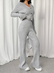 RIBBED KNIT COORD SET