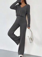 RIBBED KNIT COORD SET