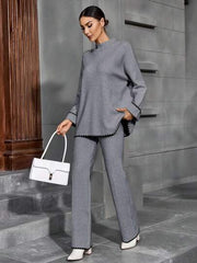 Women's Simple Casual Knit Sweater Set