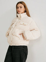 WOMEN'S CURL PLUSH QUILTED JACKET