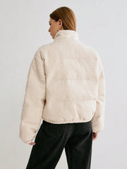 WOMEN'S CURL PLUSH QUILTED JACKET