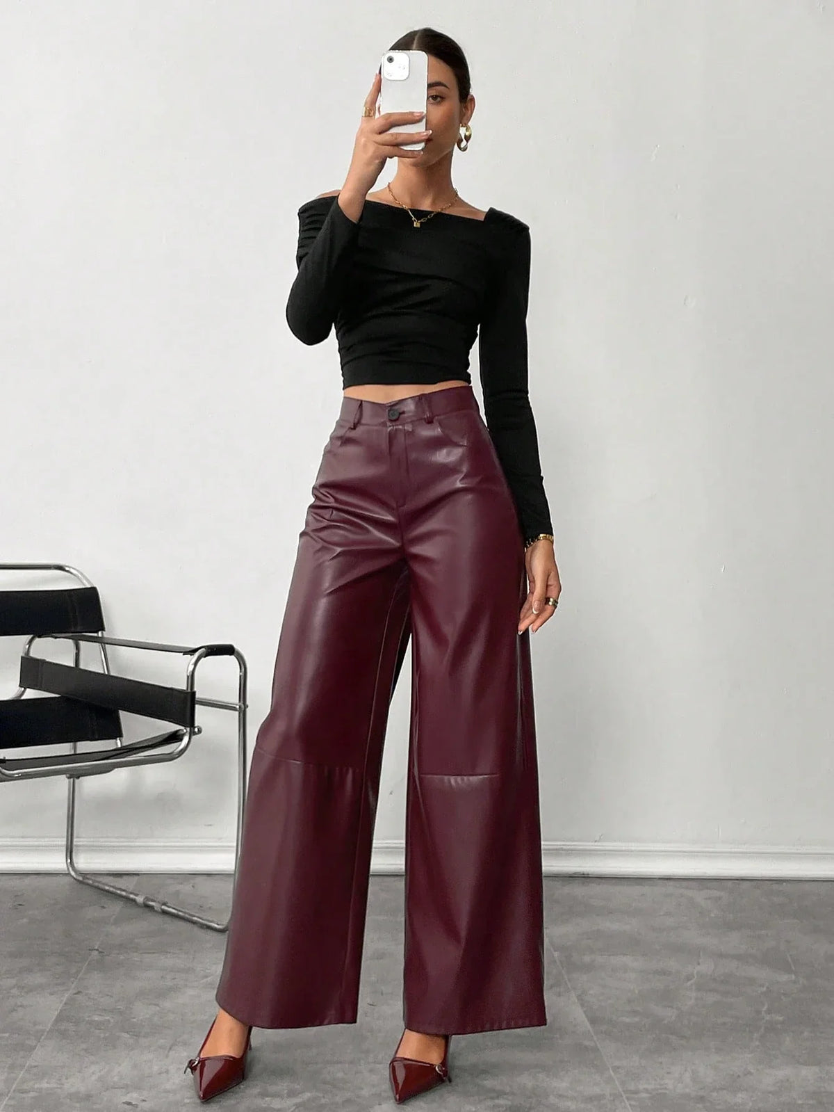 WOMEN'S CASUAL LEATHER PANTS