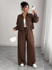 WOMEN'S CASUAL LONG SLEEVE SHIRT & PANTS