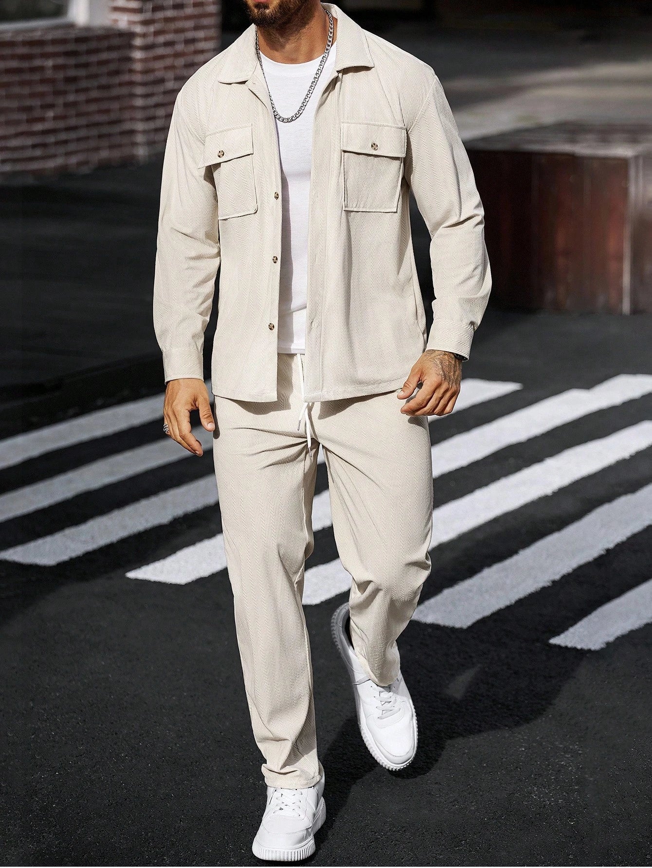 MEN'S FLEECE CASUAL 2PCS SET