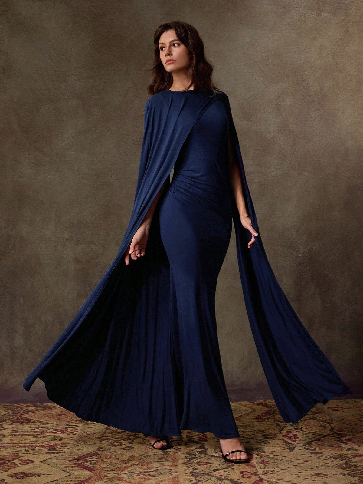 WOMEN'S ELEGANT DOLMAN SLEEVE BODYCON DRESS
