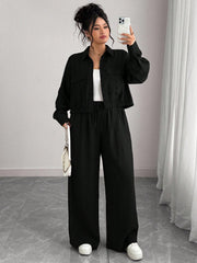 WOMEN'S CASUAL LONG SLEEVE SHIRT & PANTS