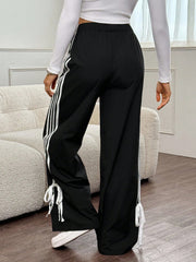 SIDE CONTRAST TAPE ELASTIC WAIST PANTS