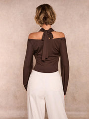 COWL NECK LONG SLEEVE TOP