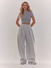 PLEAT DETAIL BALLOON ELASTICATED WAIST JOGGERS