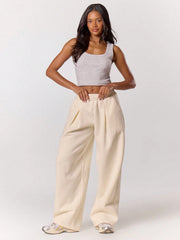 PLEAT DETAIL BALLOON ELASTICATED WAIST JOGGERS