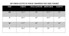 RUCHED LETTUCE-EDGE CROPPED-NAVY