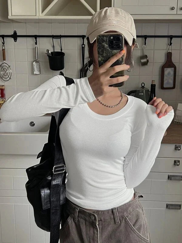 Round Neck Slim Tee