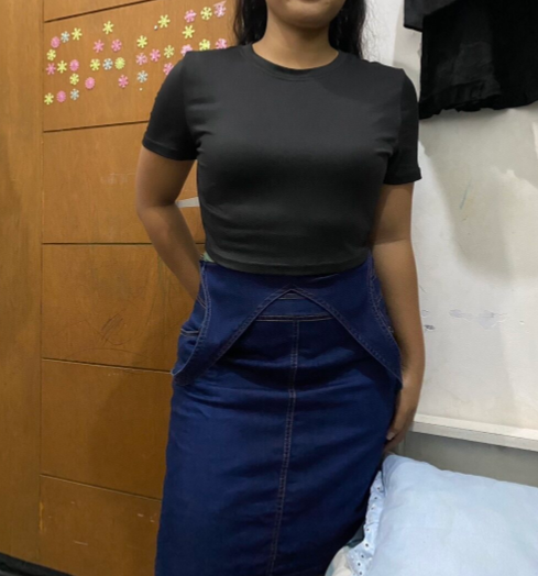 CROP ROUND NECK SHORT SLEEVE TOP