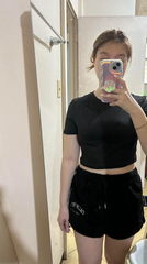 CROP ROUND NECK SHORT SLEEVE TOP