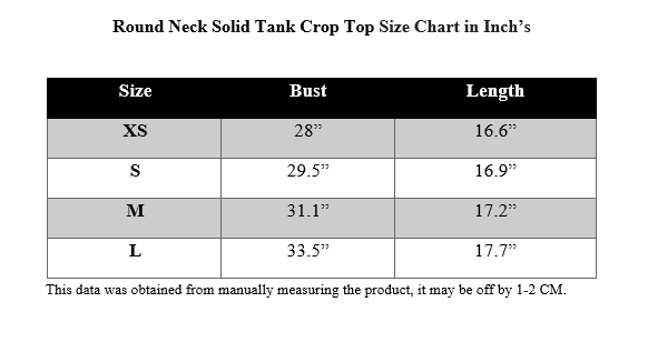 ROUND NECK SOLID TANK CROP TOP