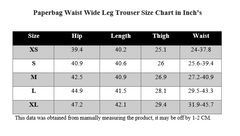 PAPERBAG WAIST WIDE LEG TROUSERS