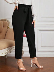 CLASI PLUS PAPERBAG WAIST BELTED PANT