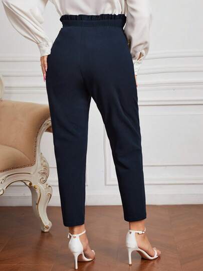CLASI PLUS PAPERBAG WAIST BELTED PANT