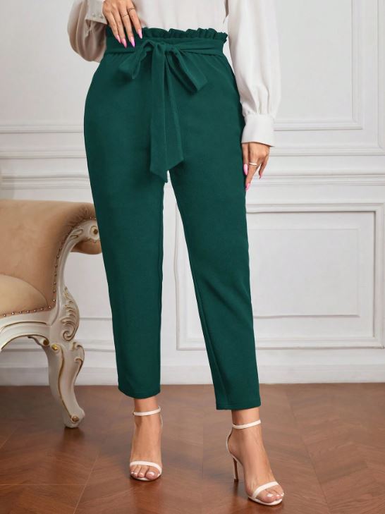 CLASI PLUS PAPERBAG WAIST BELTED PANT