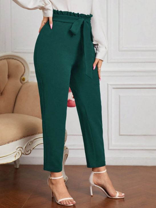 CLASI PLUS PAPERBAG WAIST BELTED PANT
