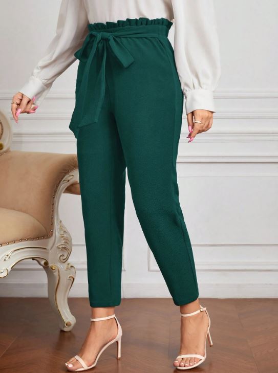 CLASI PLUS PAPERBAG WAIST BELTED PANT