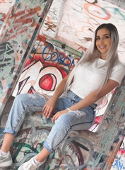 DRAWSTRING SIDE ROUND NECK T-SHIRT