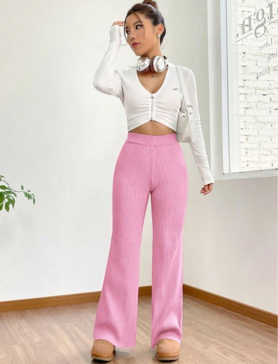 FLARE LEG KNIT PANT