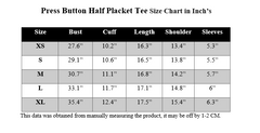 PRESS BUTTON HALF PLACKET TEE